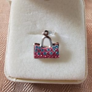 JMC Silver and Swarovsky Crystal Pocketbook Charm
